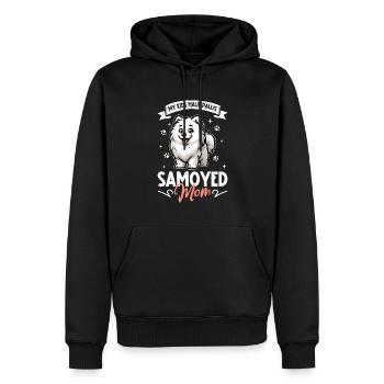 Samojede Mama - Männer Premium Bio Hoodie - Schwarz - Vorne - Nico (187cm)