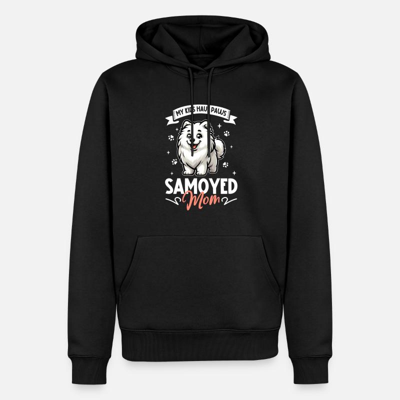 Samojede Mama - Männer Premium Bio Hoodie - Schwarz