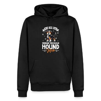 Dreifarbiger Serbischer Laufhund Mama - Männer Premium Bio Hoodie - Schwarz - Vorne - Nico (187cm)