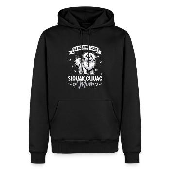 Slovensky cuvac maman - Sweat à capuche Premium bio Homme - noir - Devant - Nico (187cm)