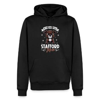Staffordshire Bullterrier Mama - Männer Premium Bio Hoodie - Schwarz - Vorne - Nico (187cm)