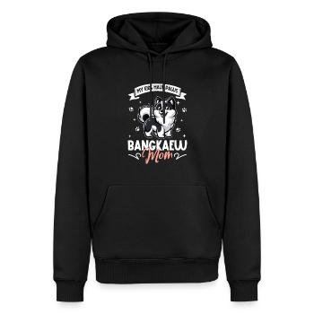 Thai Bangkaew Dog Mama - Männer Premium Bio Hoodie - Schwarz - Vorne - Nico (187cm)