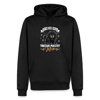 Tibetan Mastiff Mom - Men’s Premium Organic Hoodie - black - Front - Nico (187cm)