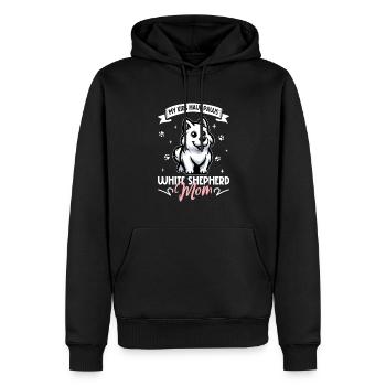 Maman berger blanc - Sweat à capuche Premium bio Homme - noir - Devant - Nico (187cm)