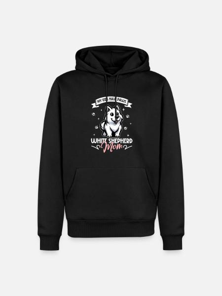 White Shepherd Mom - Men’s Premium Organic Hoodie - black