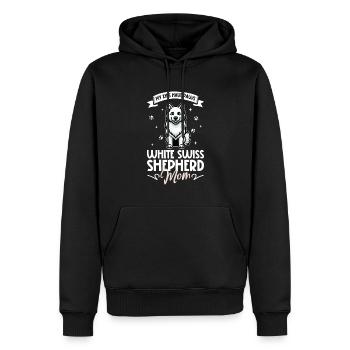 Berger Blanc Suisse Mama - Sweat à capuche Premium bio Homme - noir - Devant - Nico (187cm)