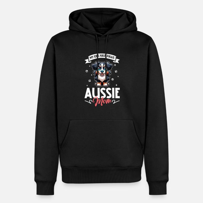 Australian Shepherd Mama - Männer Premium Bio Hoodie - Schwarz