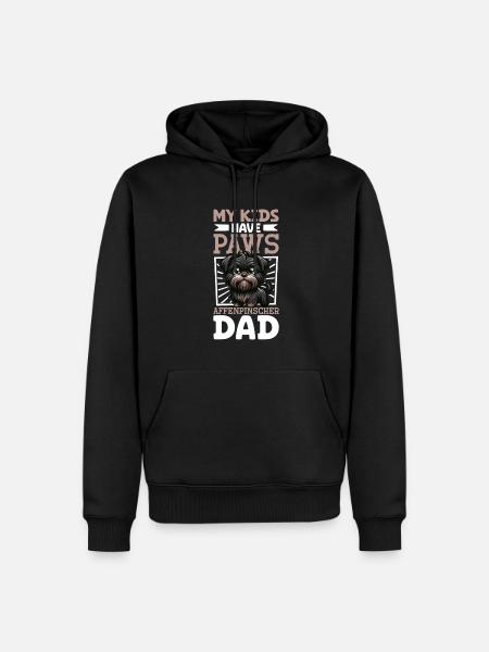 Affenpinscher Papa - Men’s Premium Organic Hoodie - black