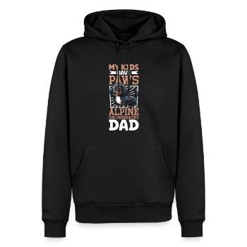 Teckel des Alpes Papa - Sweat à capuche Premium bio Homme - noir - Devant - Nico (187cm)