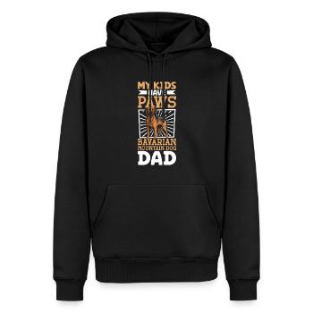 Chien de chasse à l’odeur des montagnes bavaroises papa - Sweat à capuche Premium bio Homme - noir - Devant - Nico (187cm)