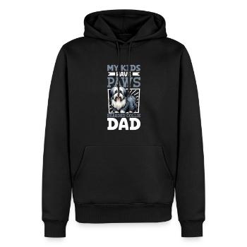 Papa Bearded Collie - Sweat à capuche Premium bio Homme - noir - Devant - Nico (187cm)