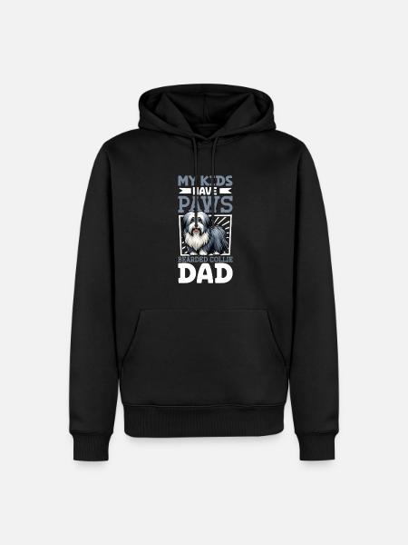 Bearded Collie Dad - Men’s Premium Organic Hoodie - black
