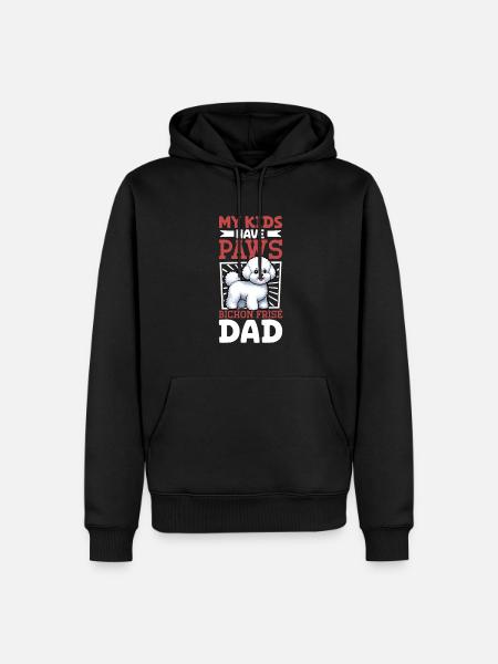 Bichon Frisé Papa - Männer Premium Bio Hoodie - Schwarz