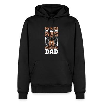 Boerboel Papa - Männer Premium Bio Hoodie - Schwarz - Vorne - Nico (187cm)