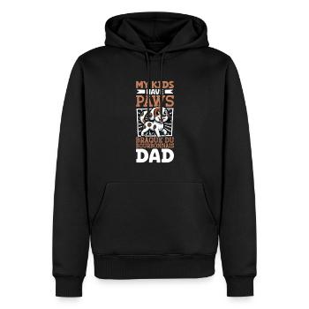 Braque du Bourbonnais Papa - Männer Premium Bio Hoodie - Schwarz - Vorne - Nico (187cm)