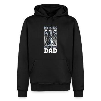 Taureau Arabe Papa - Sweat à capuche Premium bio Homme - noir - Devant - Nico (187cm)