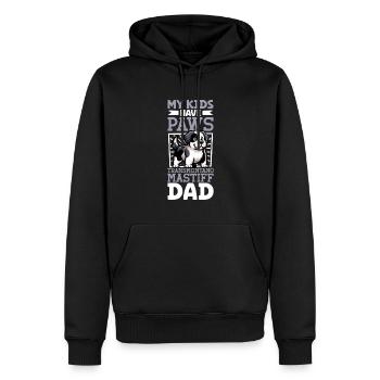 Transmontano Papa - Männer Premium Bio Hoodie - Schwarz - Vorne - Nico (187cm)