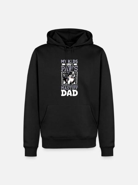 Transmontano Papa - Männer Premium Bio Hoodie - Schwarz