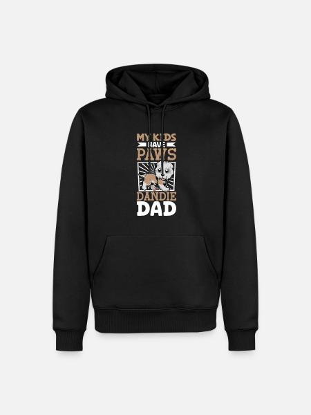 Dandie Dinmont Terrier Dad - Men’s Premium Organic Hoodie - black