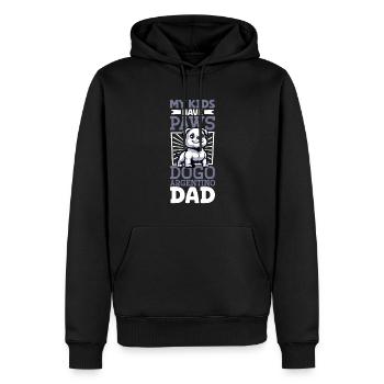 Dogue Argentino Papa - Sweat à capuche Premium bio Homme - noir - Devant - Nico (187cm)