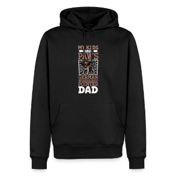 German Wirehaired Dad - Men’s Premium Organic Hoodie - black - Front - Nico (187cm)