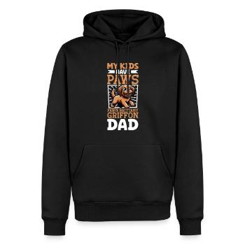 Griffon Fauve de Bretagne Papa - Männer Premium Bio Hoodie - Schwarz - Vorne - Nico (187cm)