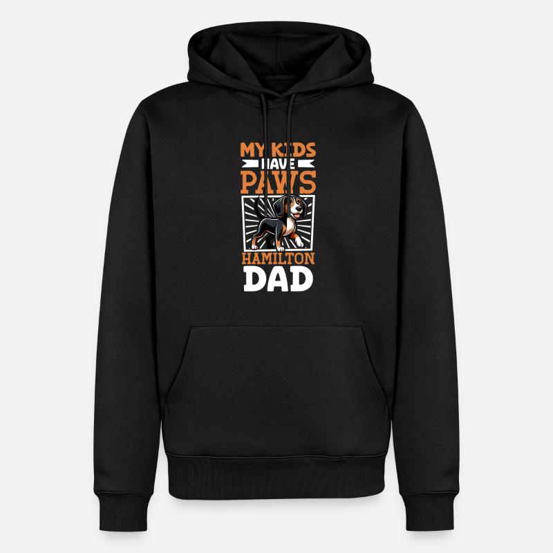 Hamiltonstövare Papa - Männer Premium Bio Hoodie - Schwarz