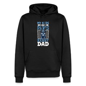 Kerry Blue Terrier Papa - Männer Premium Bio Hoodie - Schwarz - Vorne - Nico (187cm)