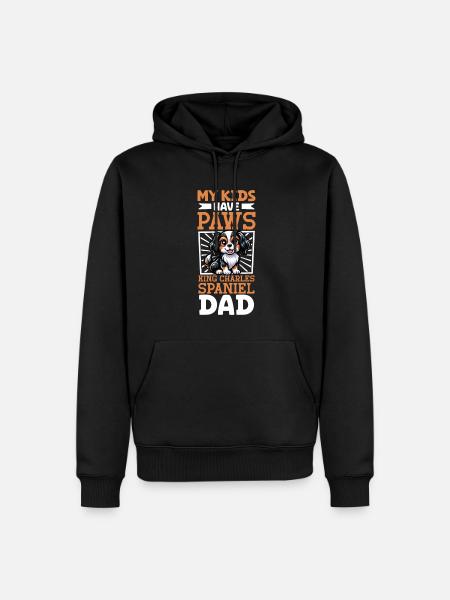 King Charles Spaniel Dad - Men’s Premium Organic Hoodie - black