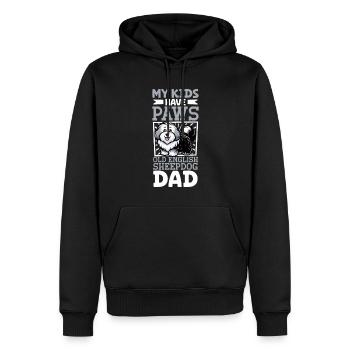 Bobtail papa - Sweat à capuche Premium bio Homme - noir - Devant - Nico (187cm)