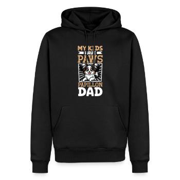 Papillon Papa - Männer Premium Bio Hoodie - Schwarz - Vorne - Nico (187cm)