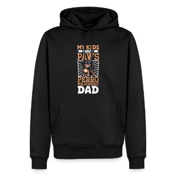 Majorero Canario Papa - Sweat à capuche Premium bio Homme - noir - Devant - Nico (187cm)