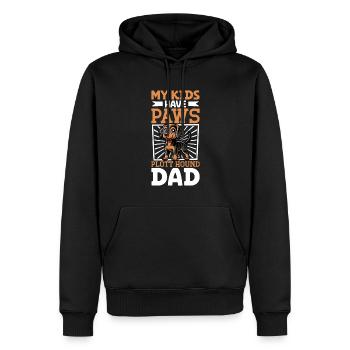 Chien de Plott Papa - Sweat à capuche Premium bio Homme - noir - Devant - Nico (187cm)