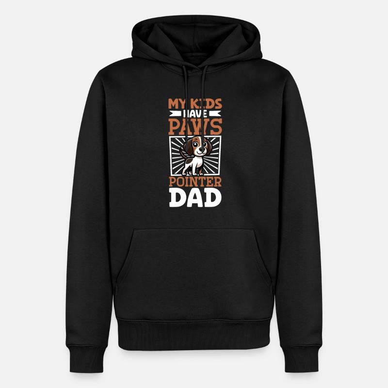 Braque anglais Papa - Sweat à capuche Premium bio Homme - noir