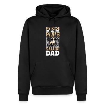Saluki Papa - Männer Premium Bio Hoodie - Schwarz - Vorne - Nico (187cm)