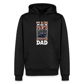 Scottish Terrier Papa - Männer Premium Bio Hoodie - Schwarz - Vorne - Nico (187cm)