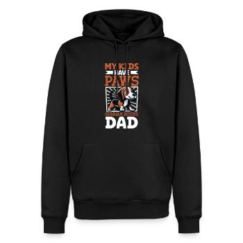 Serbischer Laufhund Papa - Männer Premium Bio Hoodie - Schwarz - Vorne - Nico (187cm)