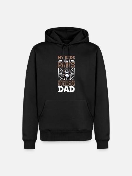 Serrano Bulldog Dad - Men’s Premium Organic Hoodie - black