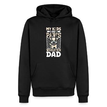 Terrier de blé à poil doux irlandais papa - Sweat à capuche Premium bio Homme - noir - Devant - Nico (187cm)