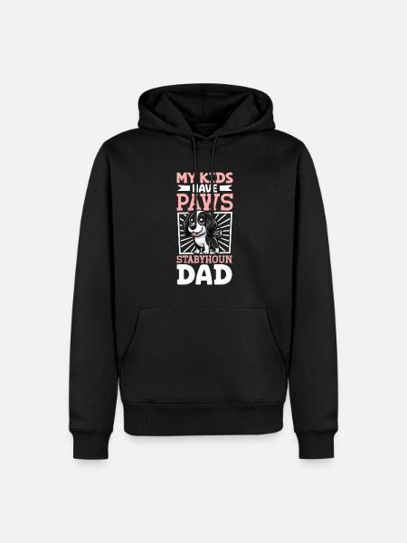 Stabyhoun Papa - Sweat à capuche Premium bio Homme - noir