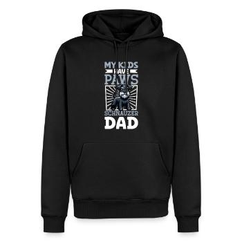 Schnauzer Papa - Männer Premium Bio Hoodie - Schwarz - Vorne - Nico (187cm)