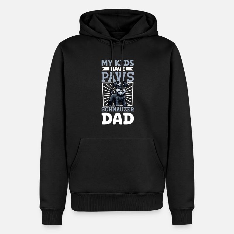Schnauzer Papa - Männer Premium Bio Hoodie - Schwarz