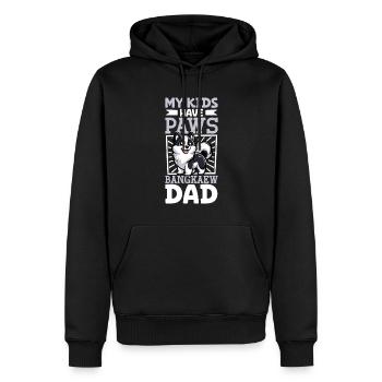 Thai Bangkaew Dog Papa - Männer Premium Bio Hoodie - Schwarz - Vorne - Nico (187cm)
