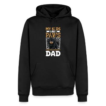 Tibetdogge Papa - Männer Premium Bio Hoodie - Schwarz - Vorne - Nico (187cm)