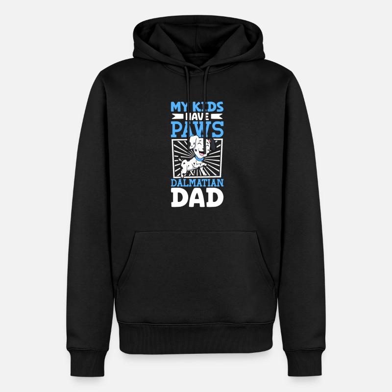 Dalmatiner Papa - Männer Premium Bio Hoodie - Schwarz
