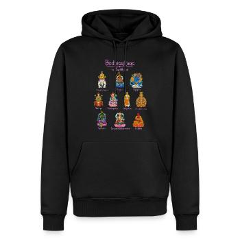 Bodhisattvas - Buddhismus - Männer Premium Bio Hoodie - Schwarz - Vorne - Nico (187cm)