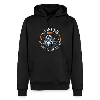 Café et café - Sweat à capuche Premium bio Homme - noir - Devant - Nico (187cm)