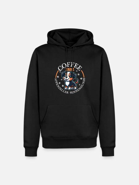 Café et bouvier d’Appenzeller - Sweat à capuche Premium bio Homme - noir