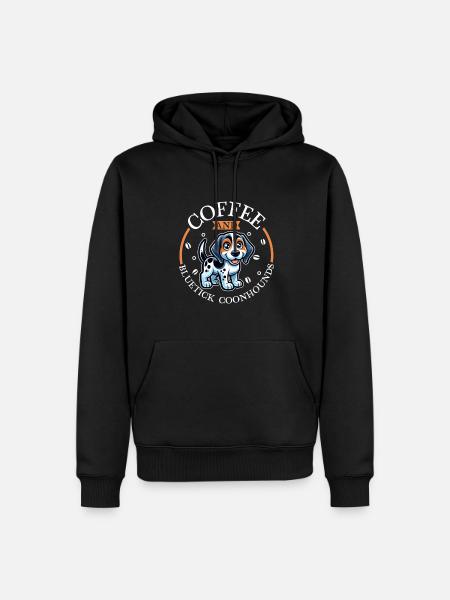 Coffee and Bluetick Coonhound - Men’s Premium Organic Hoodie - black