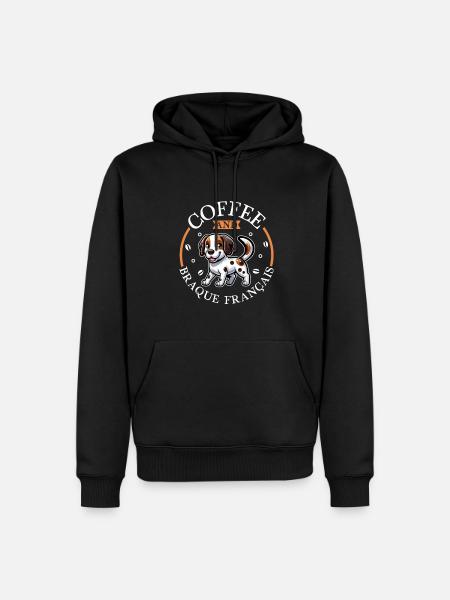 Coffee and Braque Français - Men’s Premium Organic Hoodie - black
